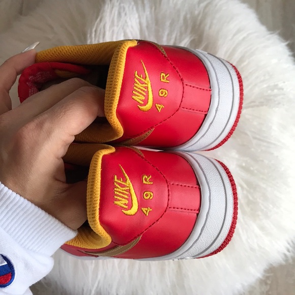 NWT Nike ID Air Force 1 Custom Leather Red - Picture 4 of 8